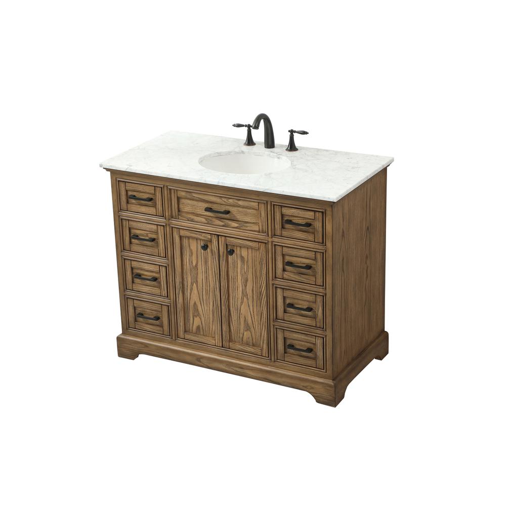 42 inch Single bathroom vanity in driftwood. Picture 8