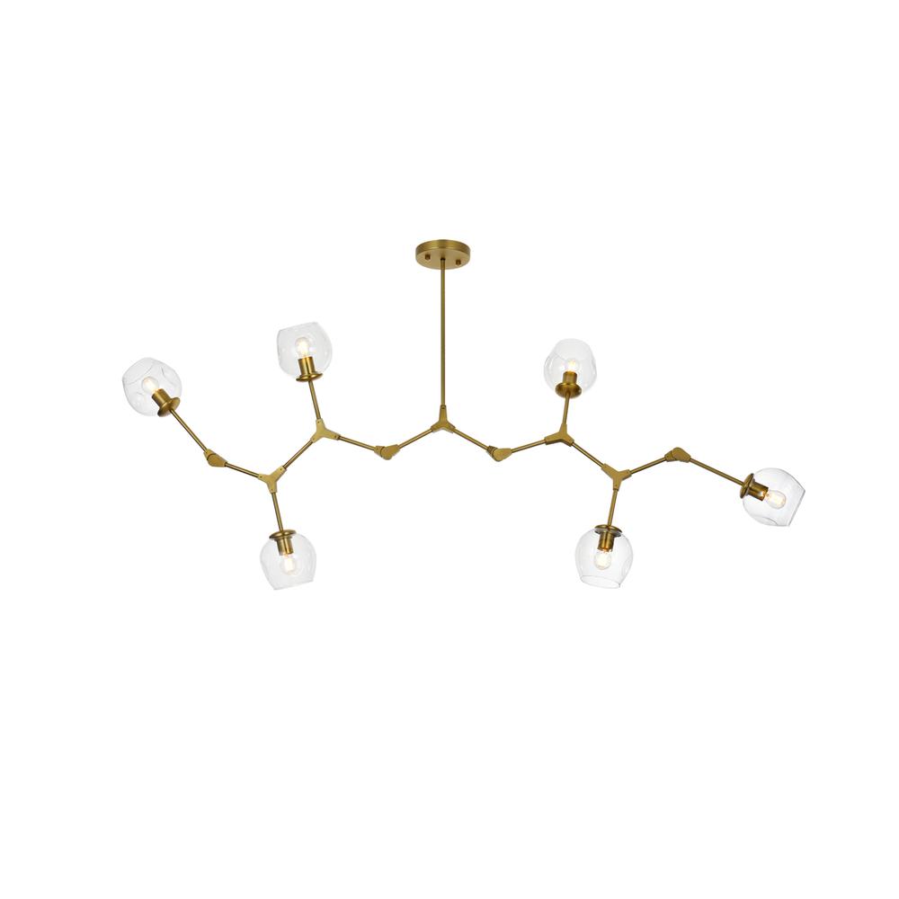 Cavoli 70 inch Chandelier in Brass. Picture 1