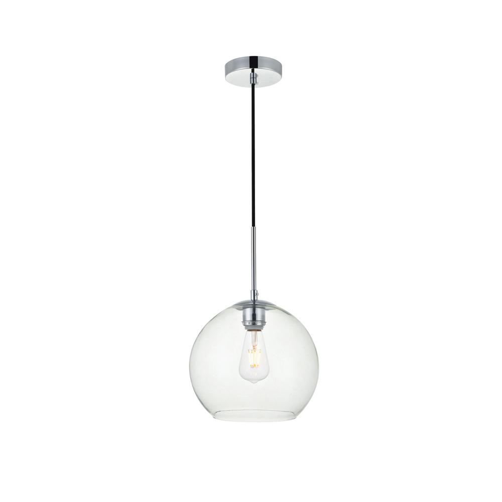 Baxter 1 Light Chrome Pendant With Clear Glass. Picture 1
