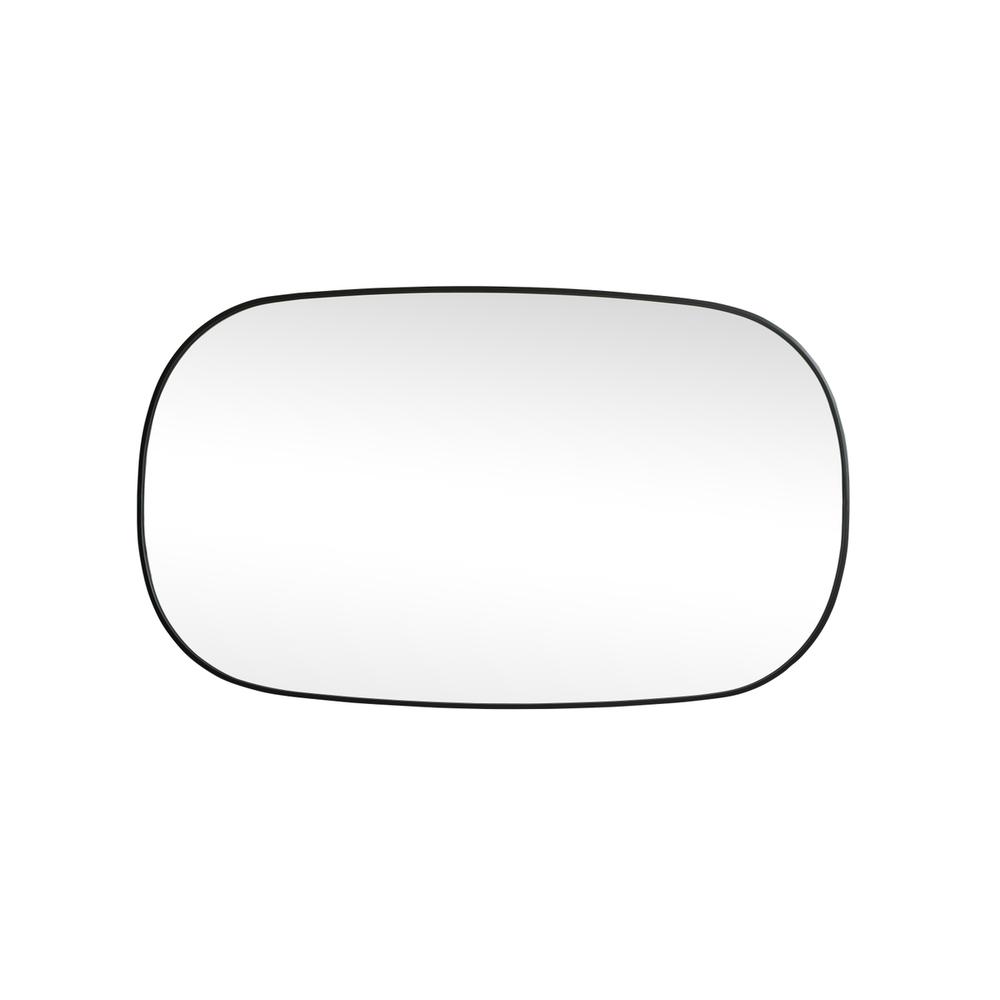 Metal Frame Oval Mirror 36x60 Inch in Black. Picture 8