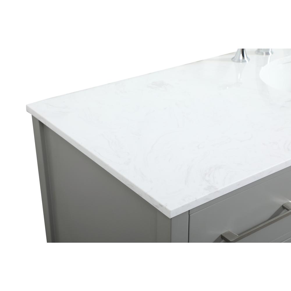 60 inch Single bathroom vanity in grey. Picture 11