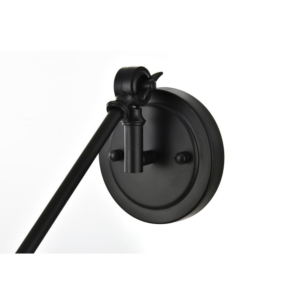 Ledger 1 light Black swing arm wall sconce. Picture 6