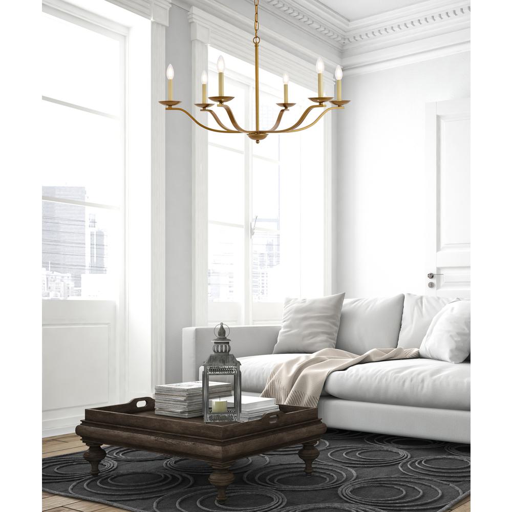 Trey 36 inch pendant in brass. Picture 8