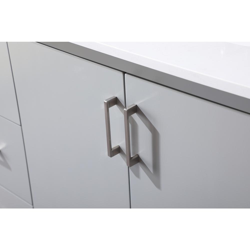 60 Inch SIngle Bathroom Vanity In Grey. Picture 12