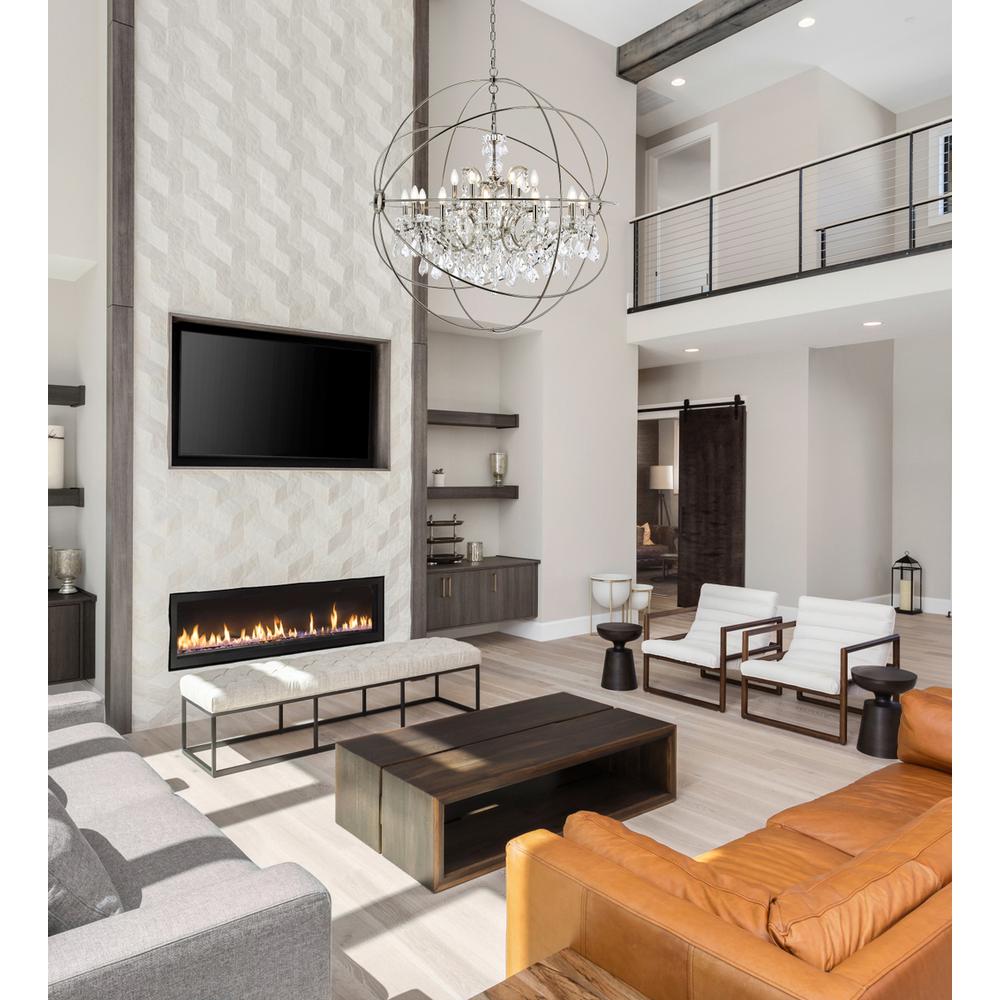 Geneva 18 light polished nickel Chandelier Clear Royal Cut crystal. Picture 8