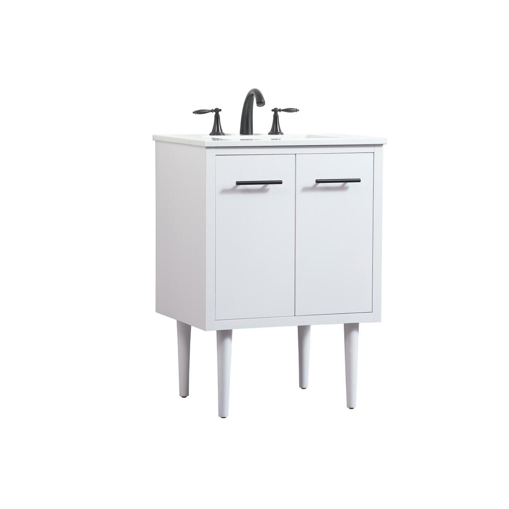 24 inch Single bathroom vanity in white. Picture 10