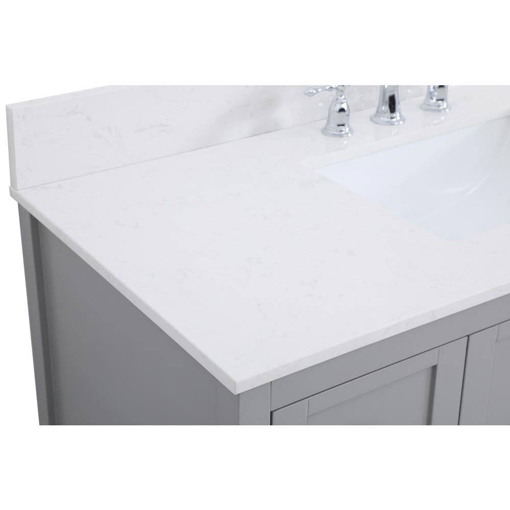 48 inch Single Bathroom Vanity in Gray with Backsplash. Picture 11