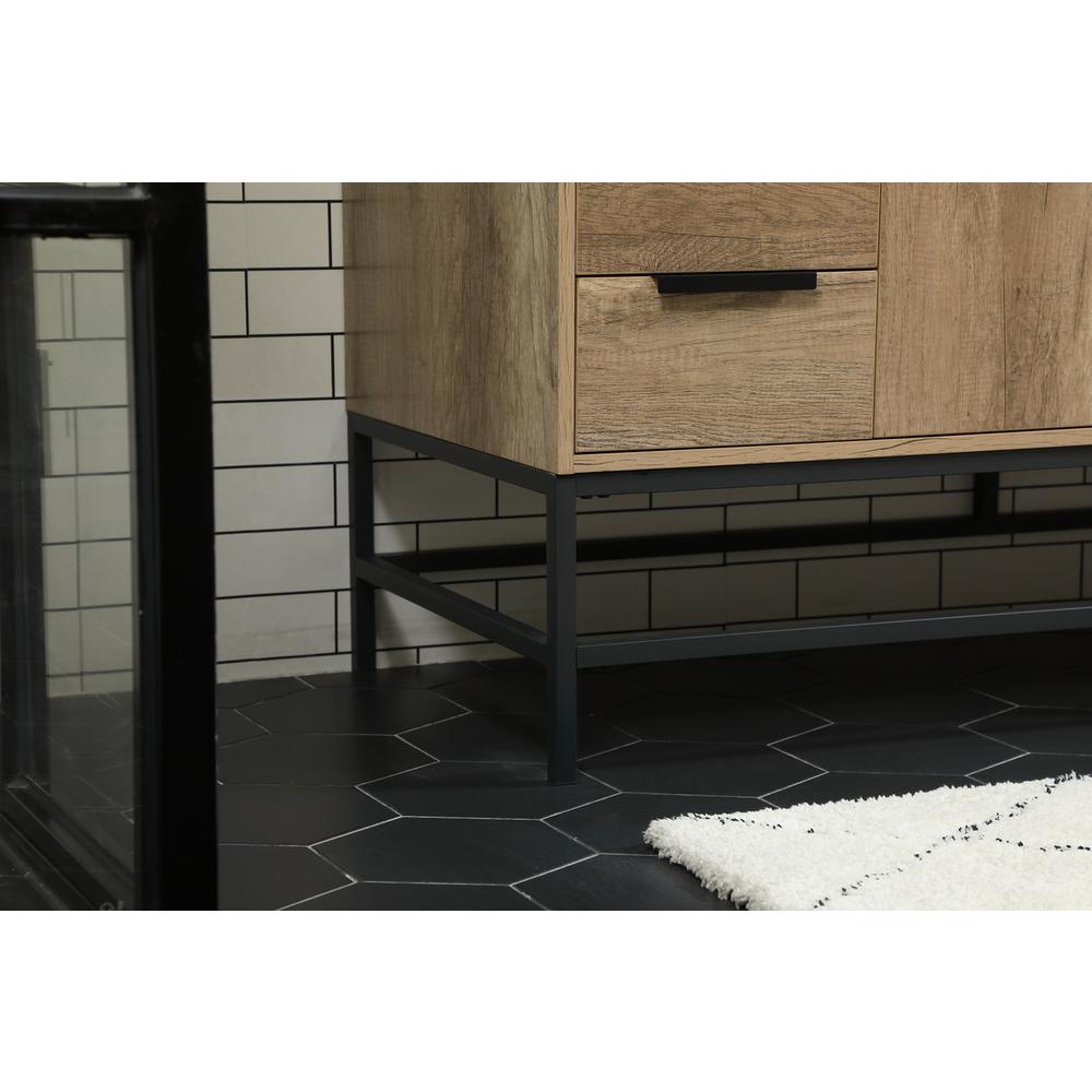 60 inch Single bathroom vanity in natural oak. Picture 6