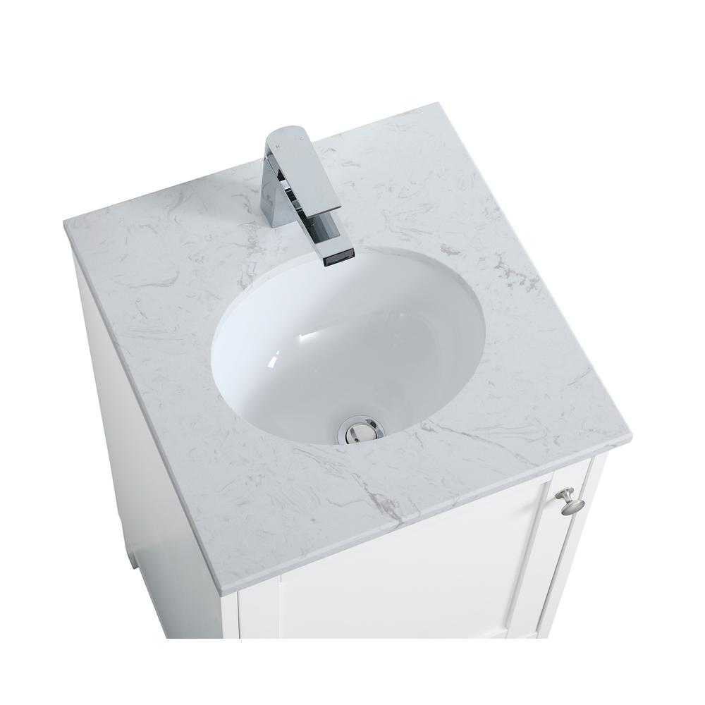 18 inch Single Bathroom Vanity in White. Picture 11