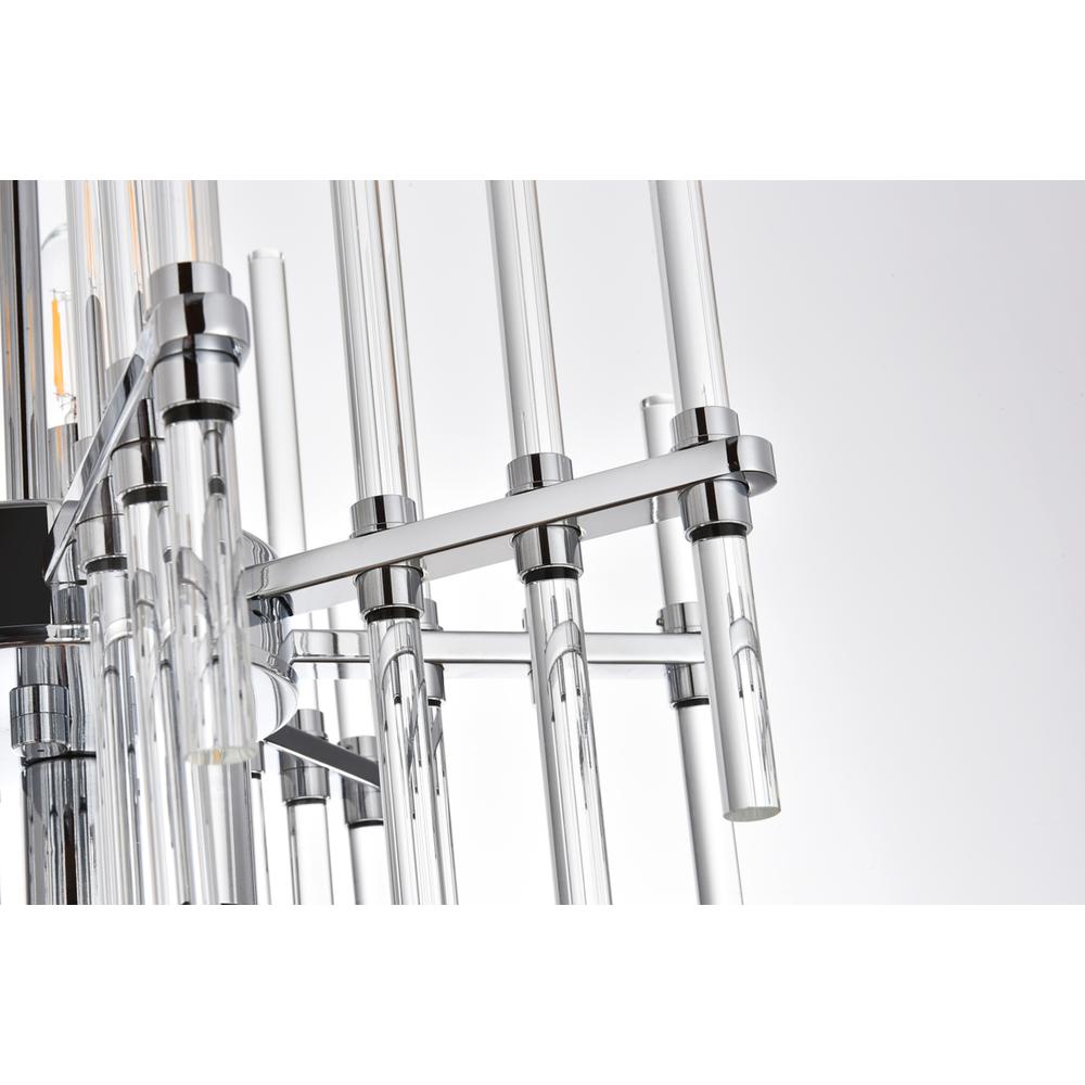 Sienna 17 inch crystal rod pendant in chrome. Picture 4