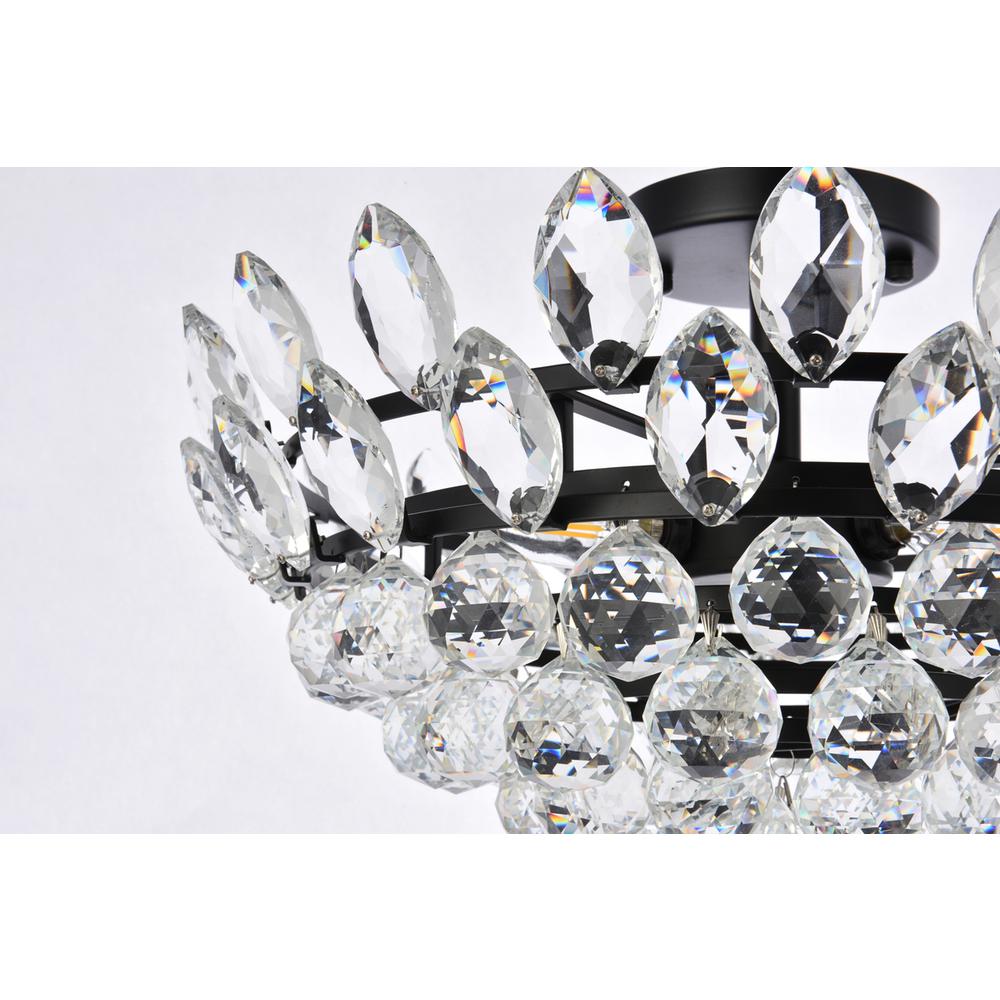 Emilia 18 inch flush mount in black. Picture 4