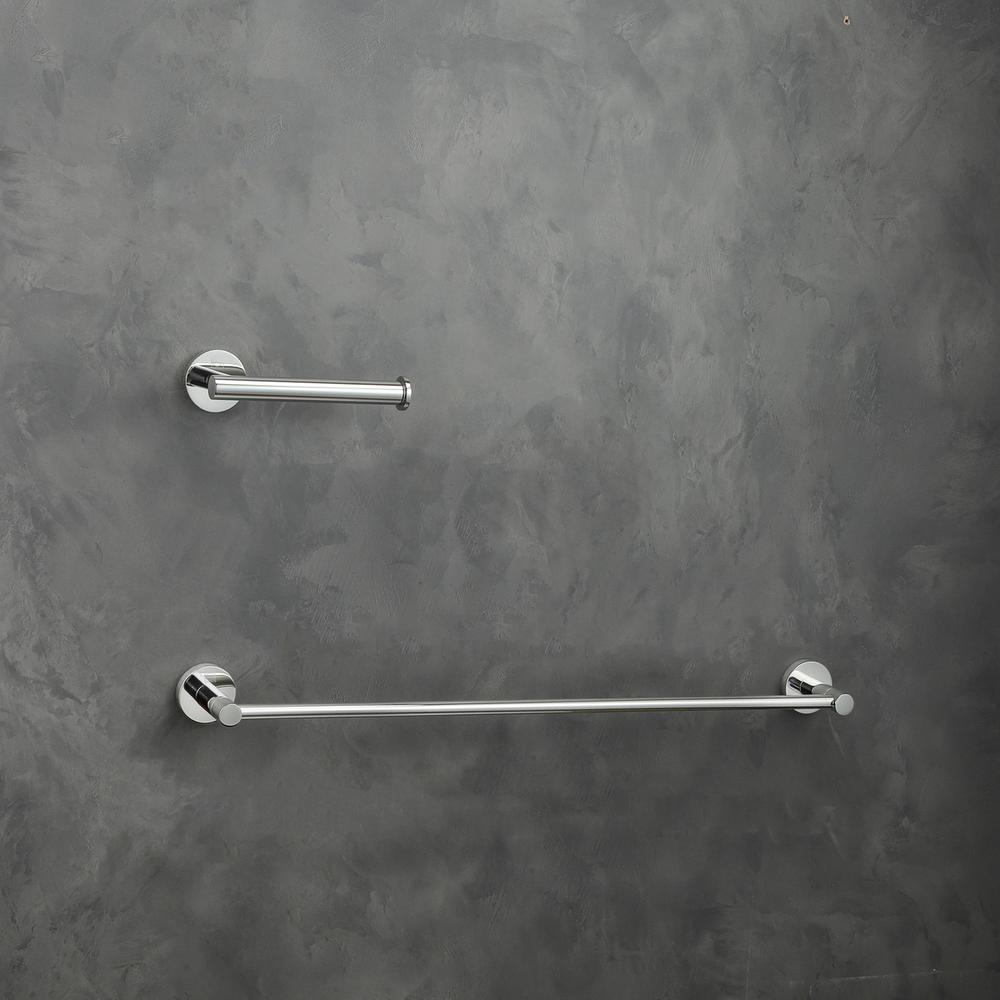 Alma 2-Piece Bathroom Hardware Set in Chrome. Picture 2