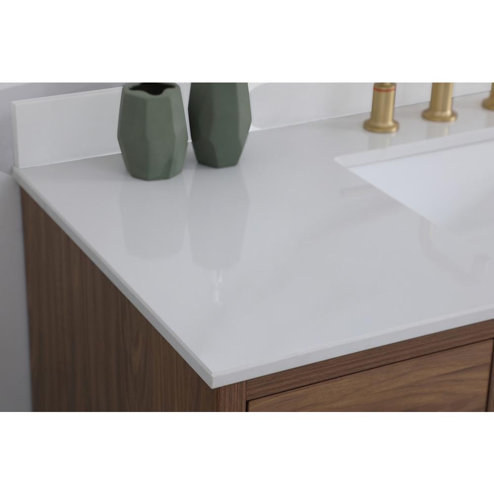 48 inch bathroom Vanity in Walnut Brown with Backsplash. Picture 5