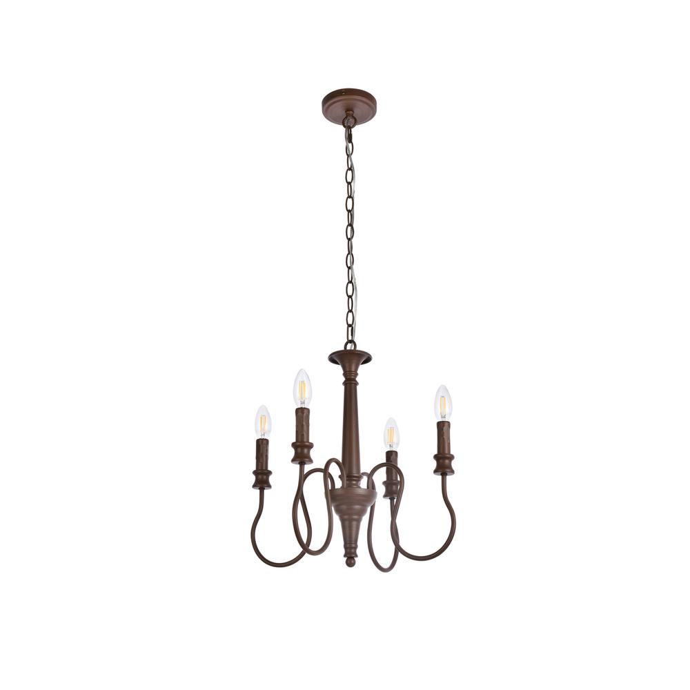Flynx 4 lights pendant in weathered oak. Picture 6