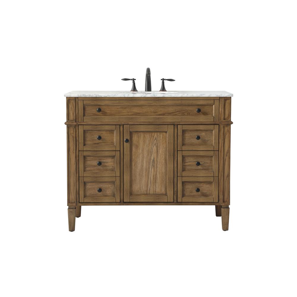 42 inch Single bathroom vanity in driftwood. Picture 1