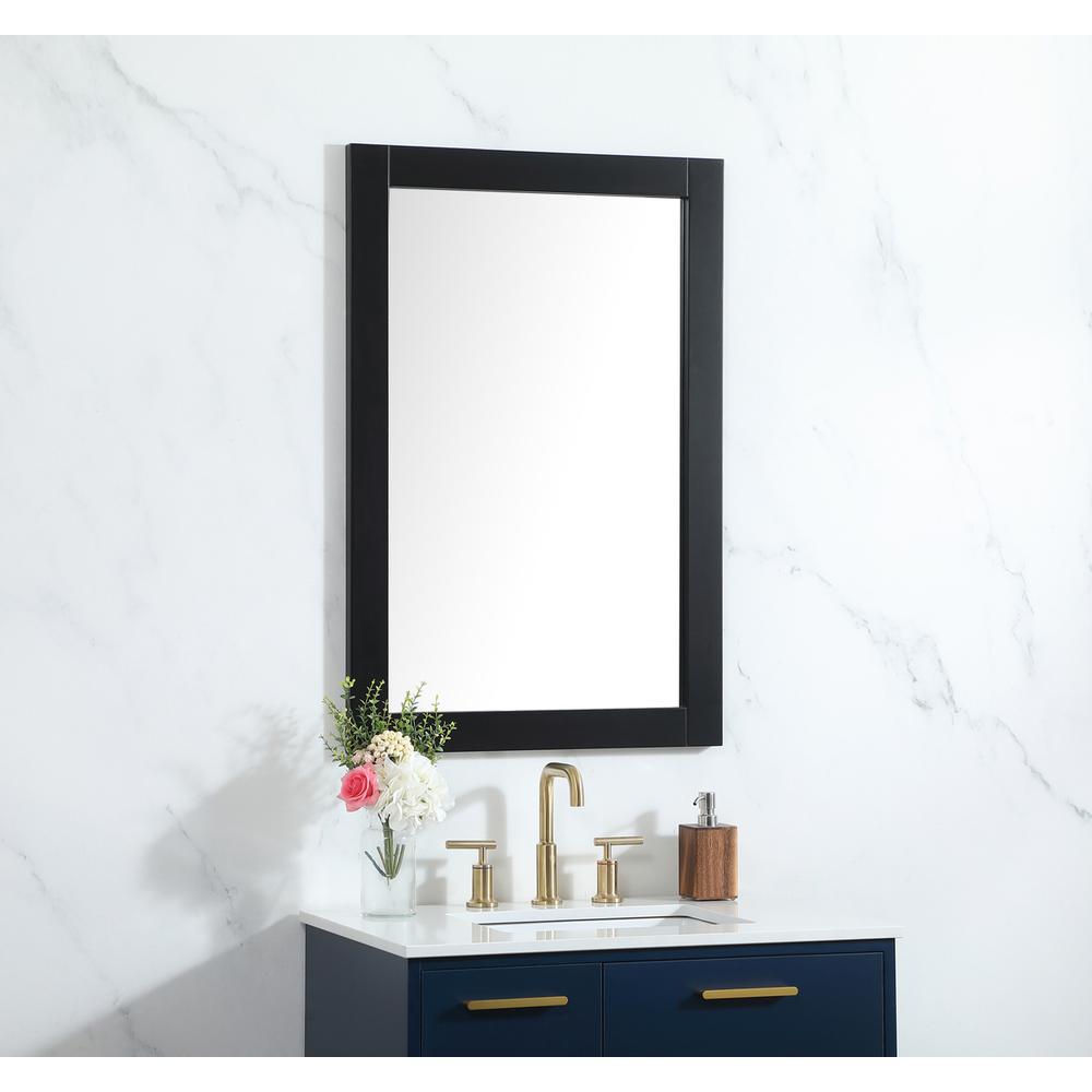 Aqua vanity mirror 24x36 inch in black. Picture 2