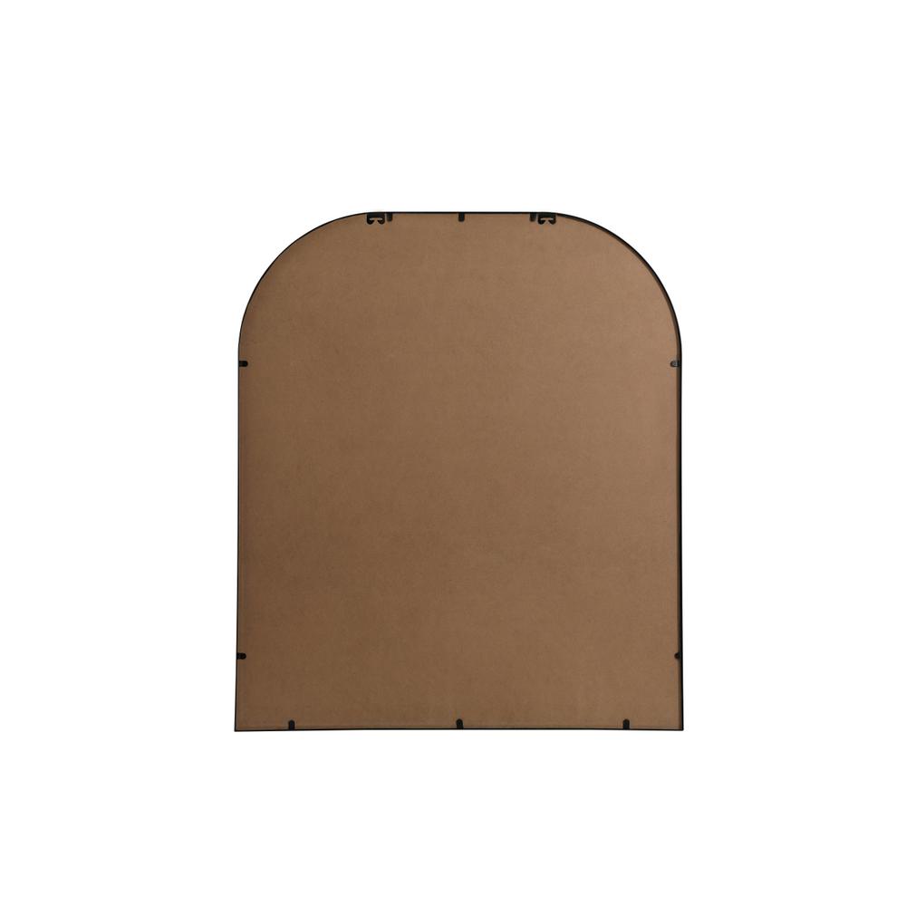 Metal Frame Arch Mirror 36x42 Inch in Black. Picture 8