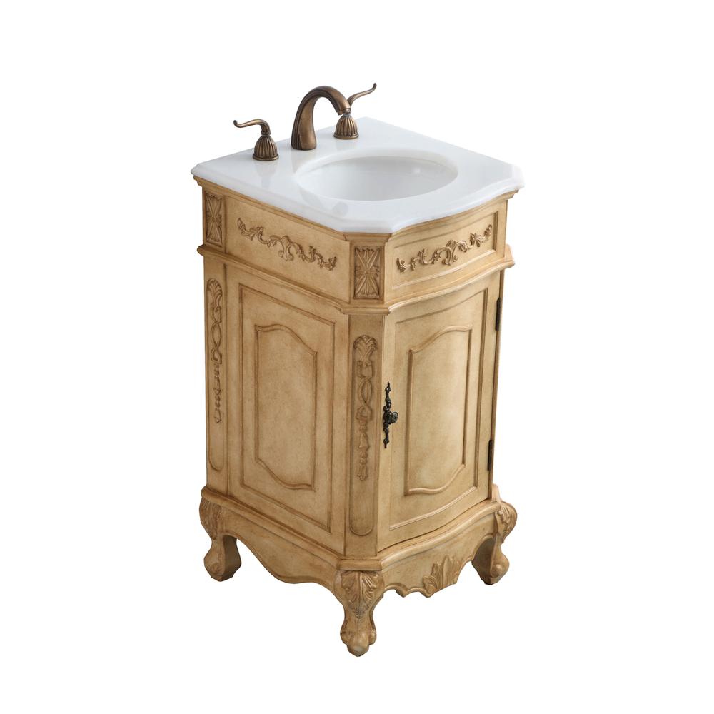 24 inch Single Bathroom vanity in Antique Beige. Picture 11