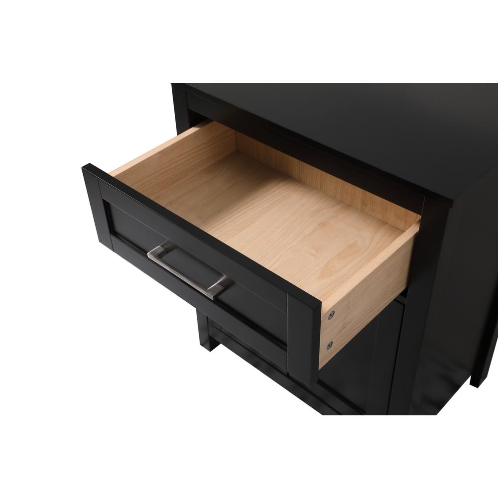 24 Inch Wide Bathroom Storage Freestanding Cabinet In Black. Picture 6