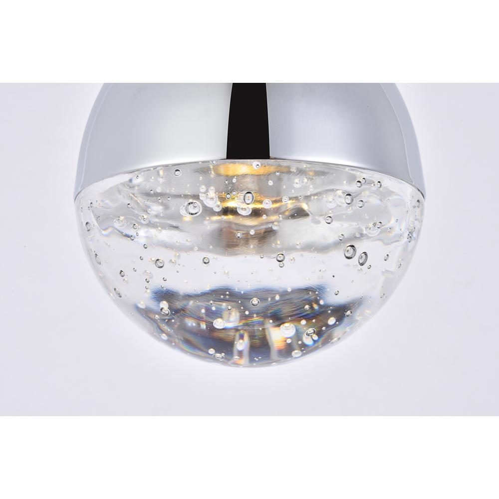 Amherst Collection LED 1-light pendant 5 in x 9in chrome finish. Picture 5