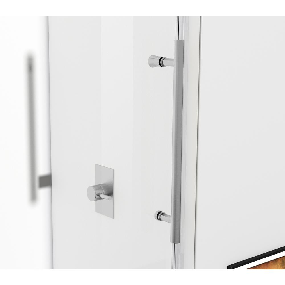 Frameless shower door 48 x 76 Brushed Nickel. Picture 8