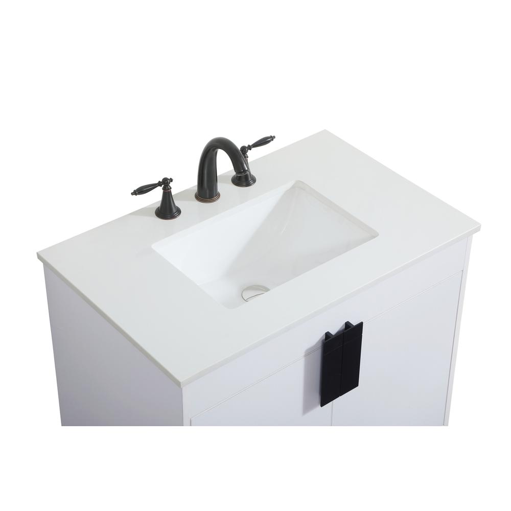 30 inch Single bathroom vanity in white. Picture 10