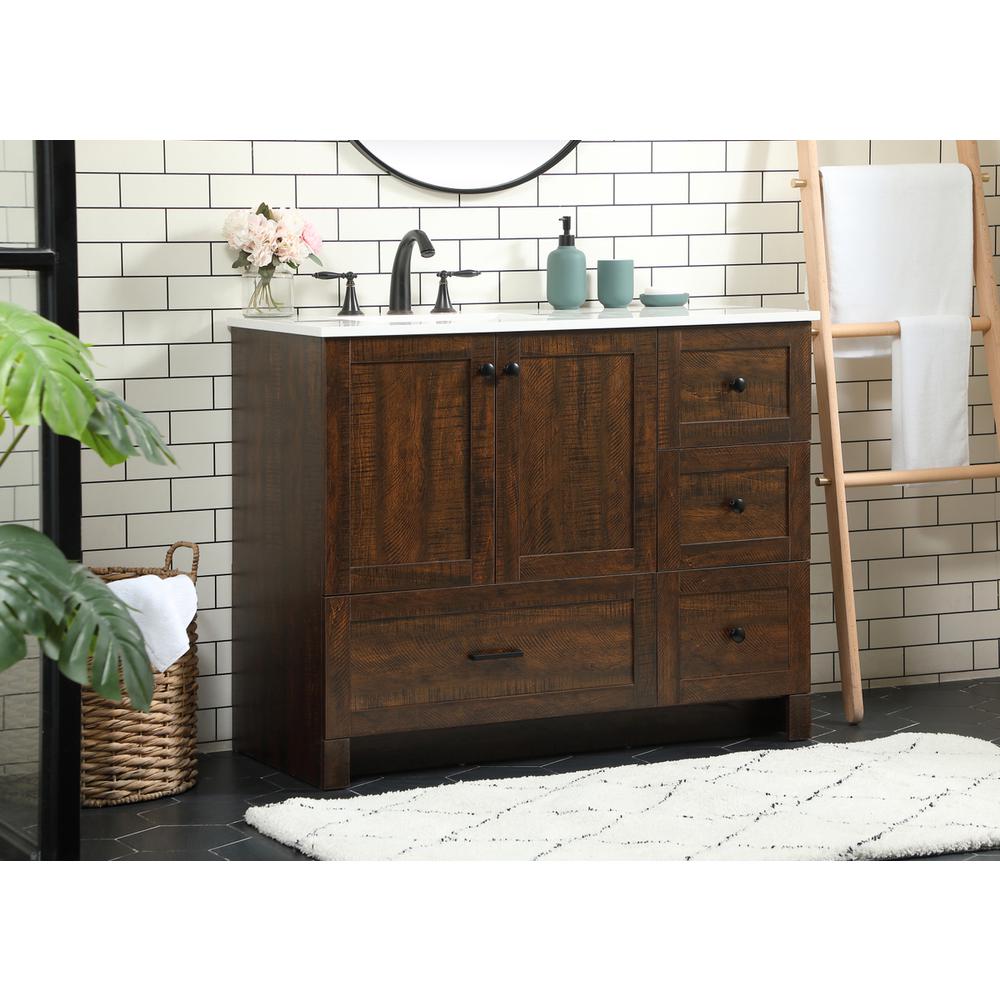 42 inch Single bathroom vanity in expresso. Picture 2