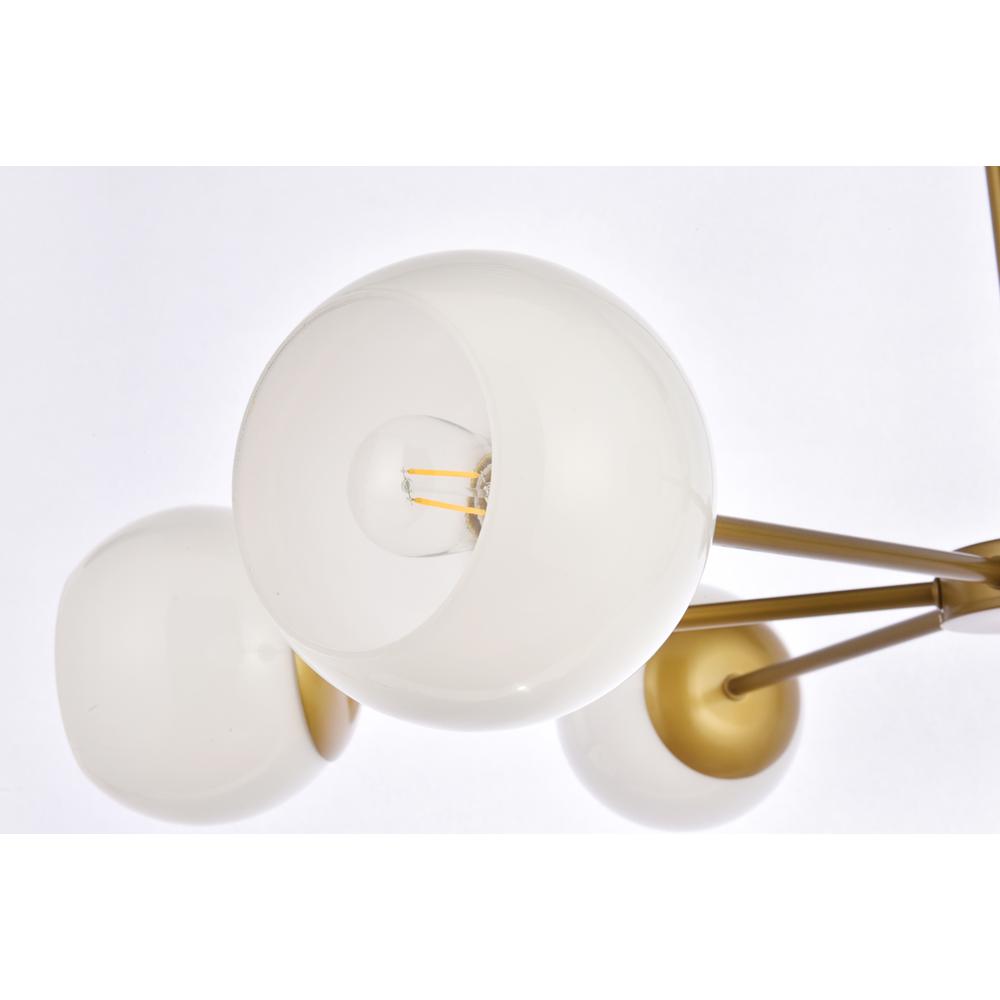 Briggs 36 inch pendant in brass with white shade. Picture 5