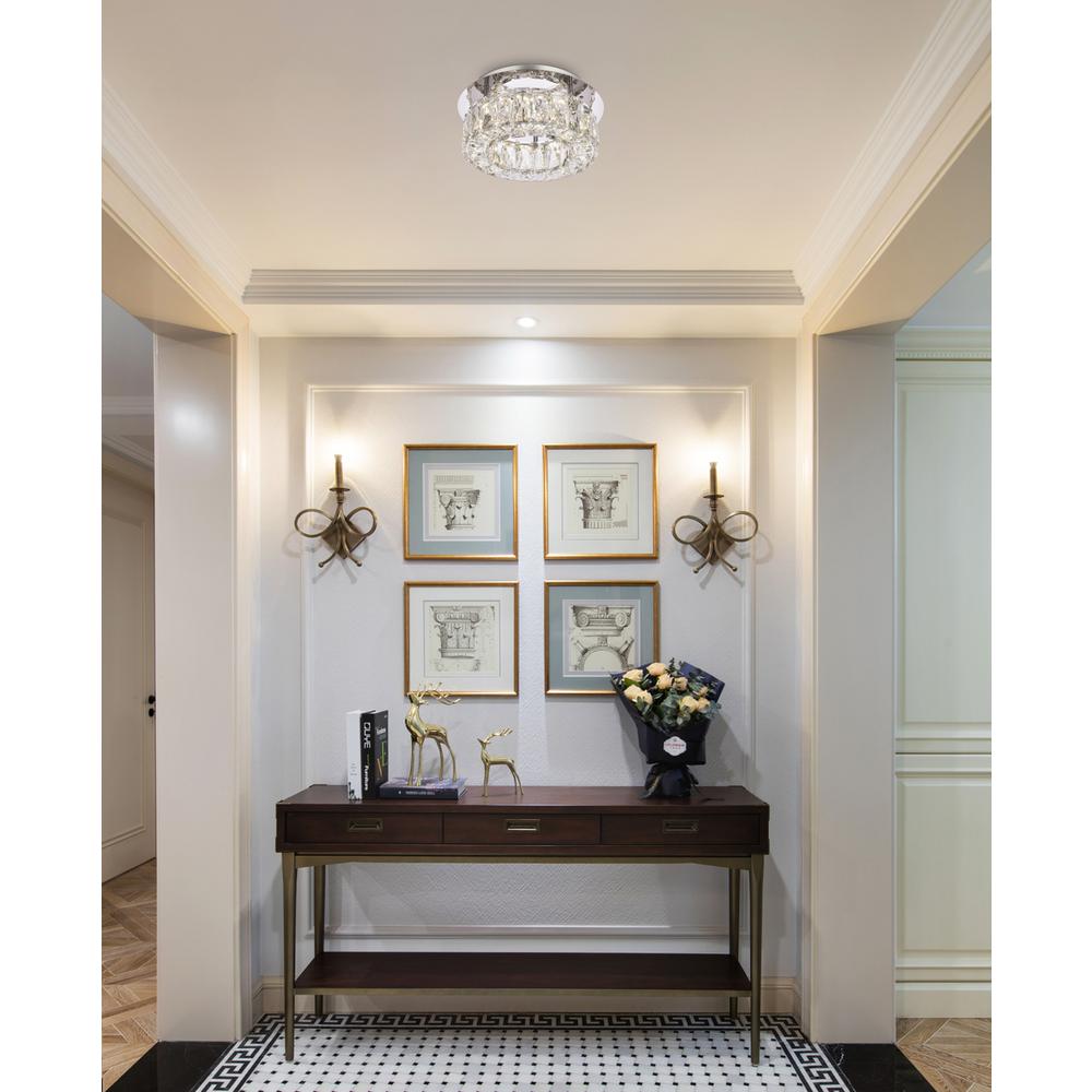 Monroe 12 inch LED Single flush mount in chrome. Picture 7
