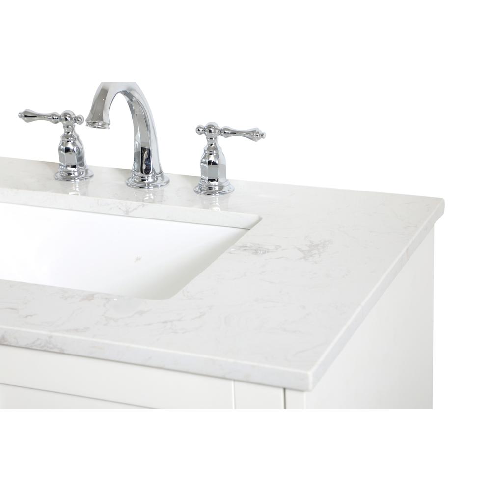 30 inch Single Bathroom Vanity in White. Picture 10