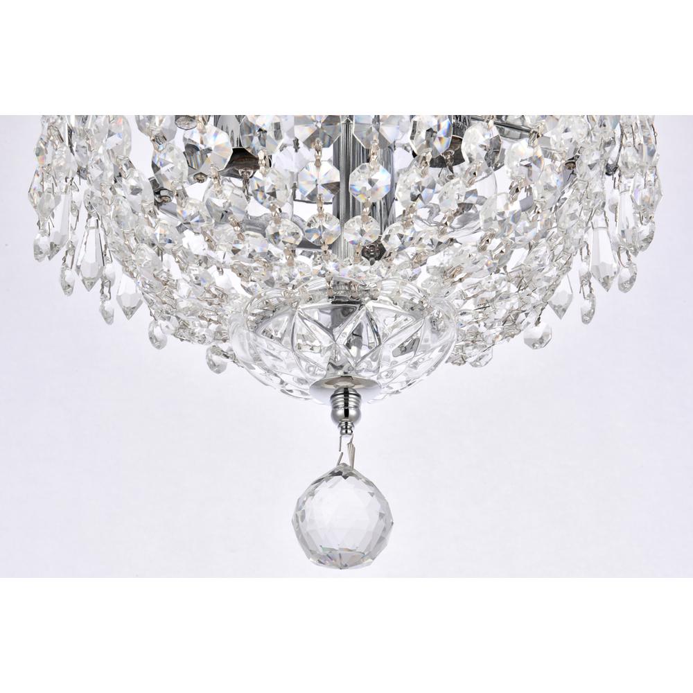 Century 3 light Chrome Flush Mount Clear Royal Cut Crystal. Picture 3