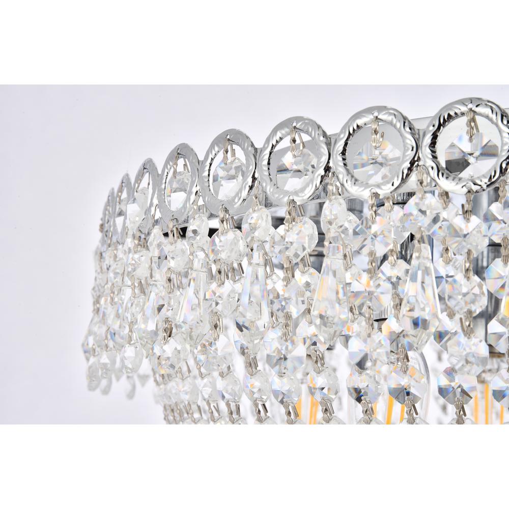 Century 9 light Chrome Flush Mount Clear Royal Cut Crystal. Picture 5