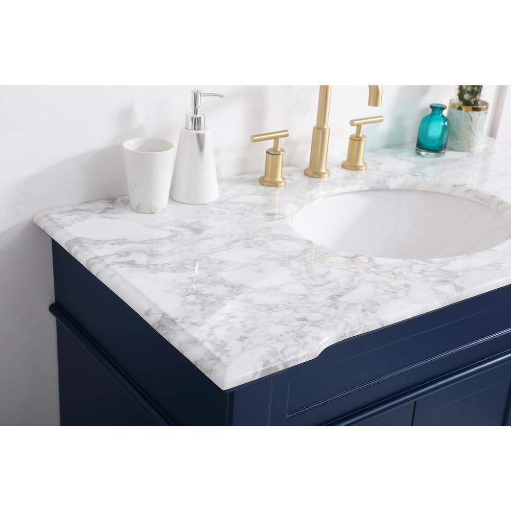 42 inch Single Bathroom Vanity set in Blue. Picture 5