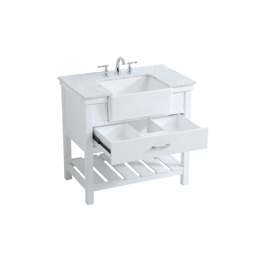 36 inch Single bathroom vanity in white. Picture 9