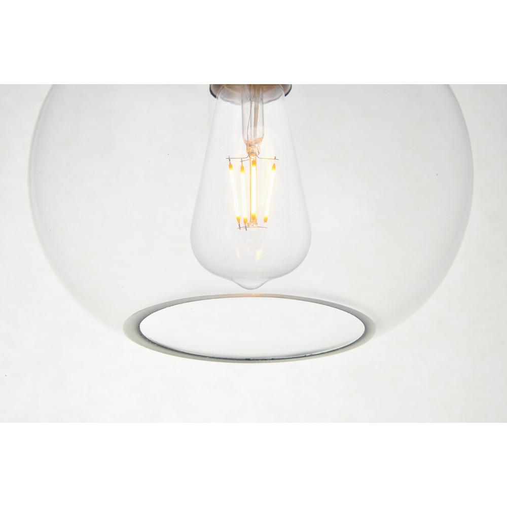 Destry 1 Light Black plug-in Pendant With Clear Glass. Picture 3