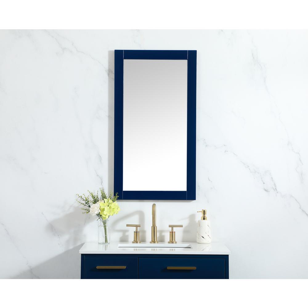 Aqua vanity mirror 18x32 inch in blue. Picture 9
