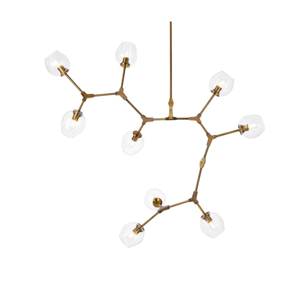 Cavoli 9 lights brass chandelier. Picture 2
