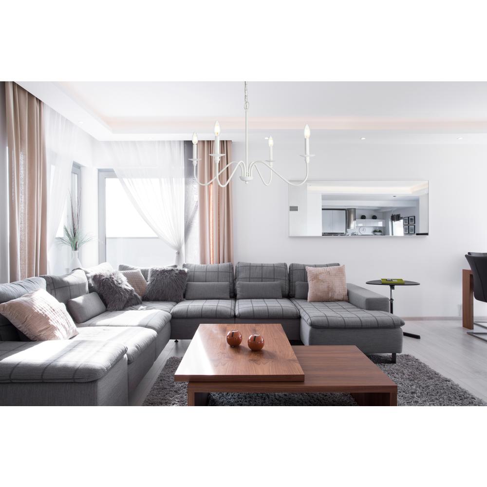 Rohan 30 inch chandelier in White. Picture 7