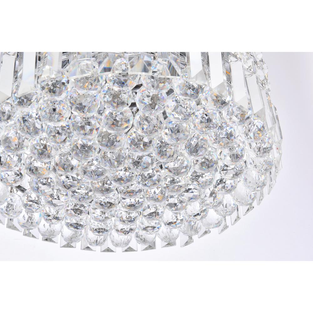 Maxime 4 light Chrome Flush Mount Clear Royal Cut Crystal. Picture 3