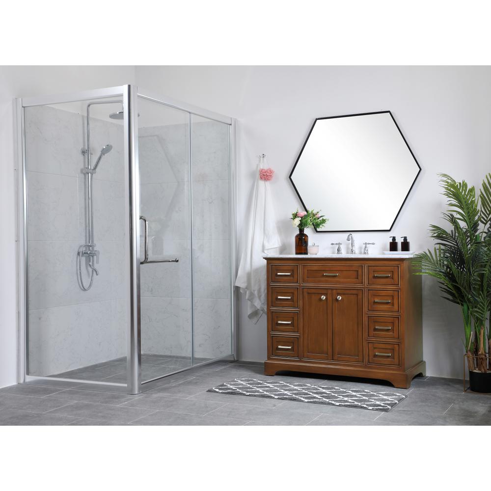 42 in. Single Bathroom Vanity set in teak. Picture 8