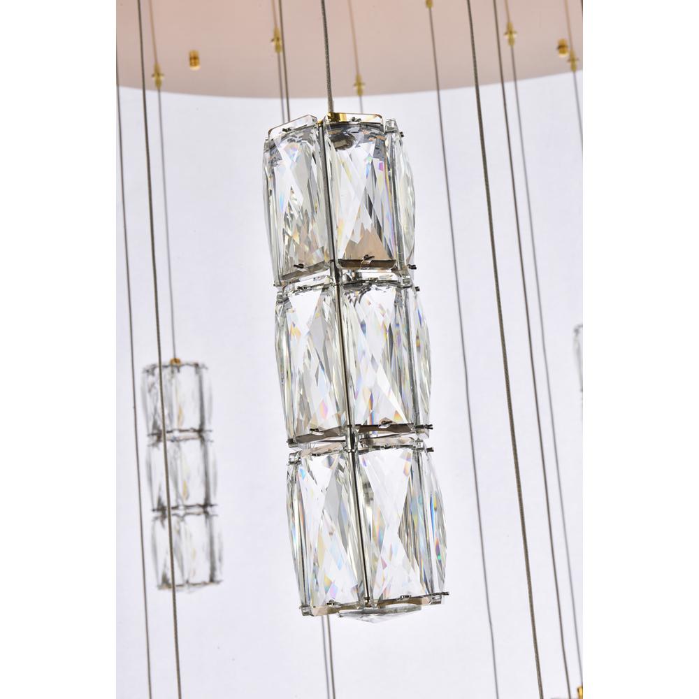 Polaris 38 inch LED chandelier in gold. Picture 5