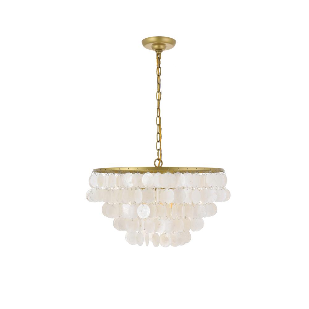 Selene 4 light Brass Pendant. Picture 7