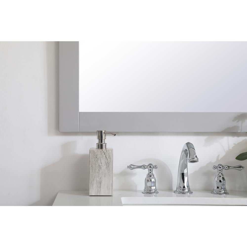 Aqua rectangle vanity mirror 30 inch in Grey. Picture 5