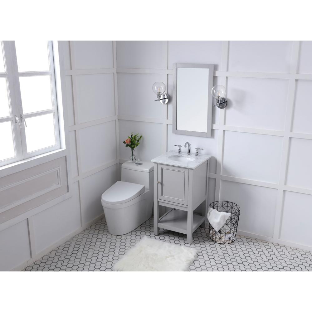 19 in. Single bathroom vanity set in Grey. Picture 11