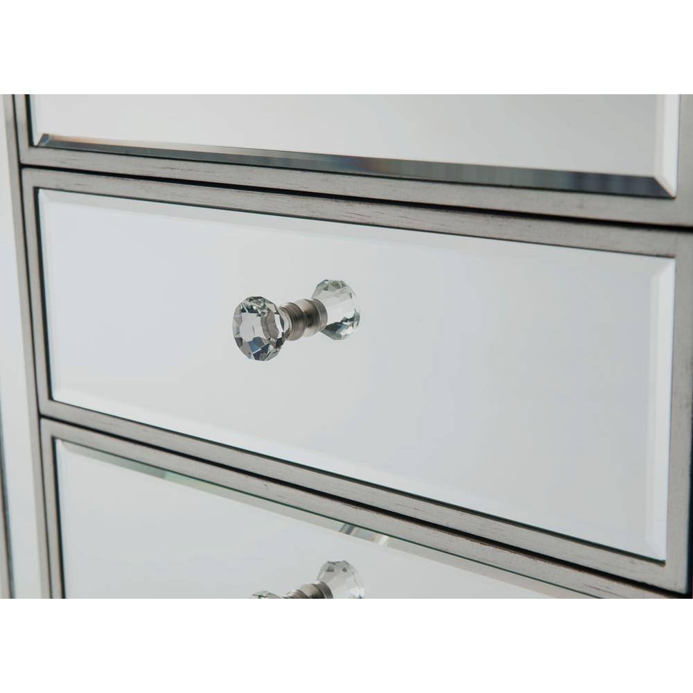 Lingerie Chest 7 drawers 18in. W x 15in. D x 42in. H in antique silver paint. Picture 6