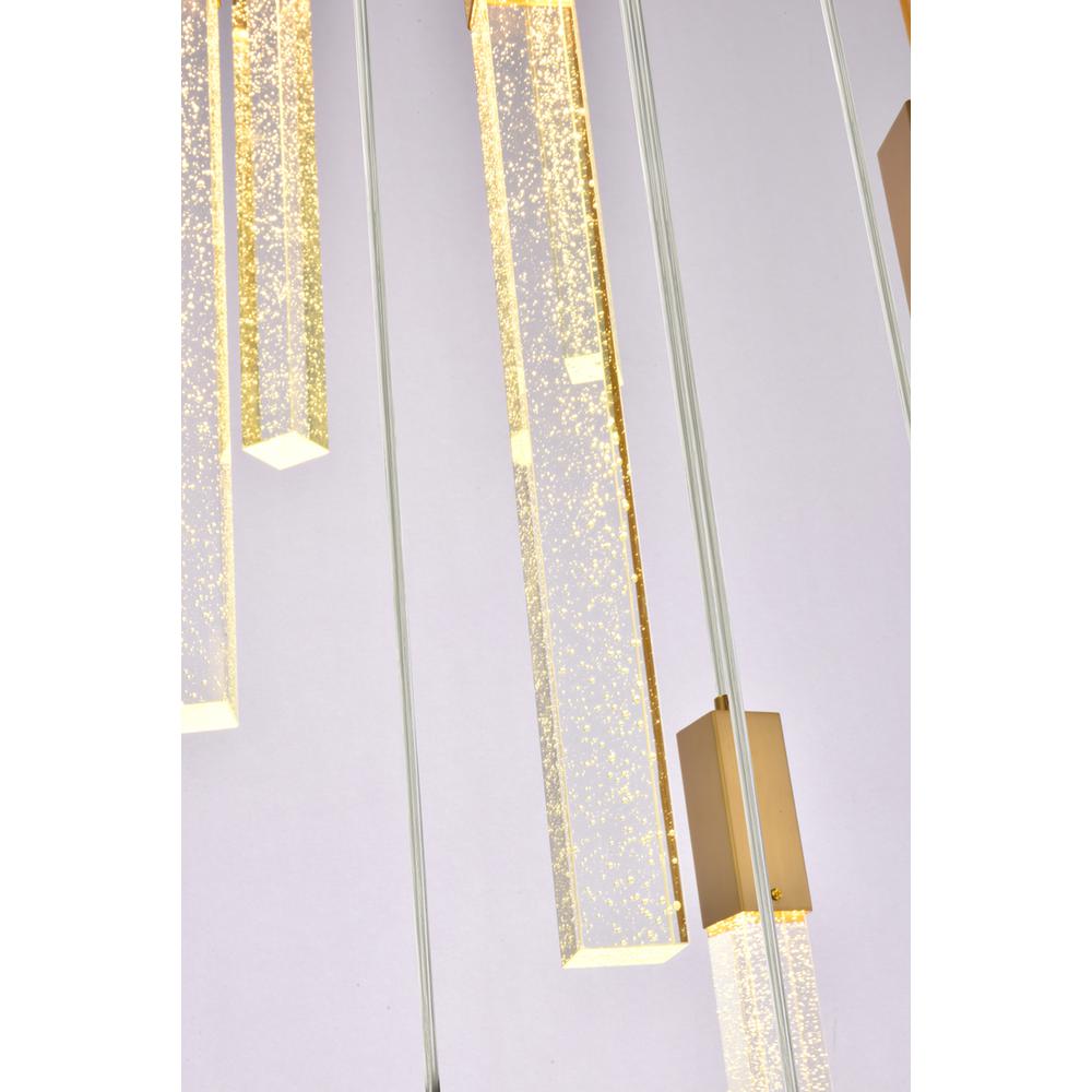Weston 8 lights pendant in satin gold. Picture 3