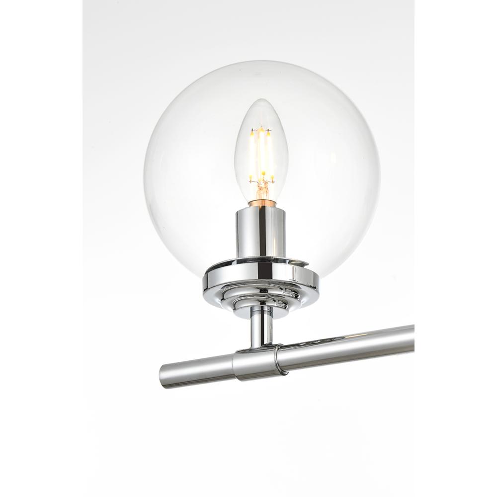 Ingrid 4 light Chrome and Clear Bath Sconce. Picture 3