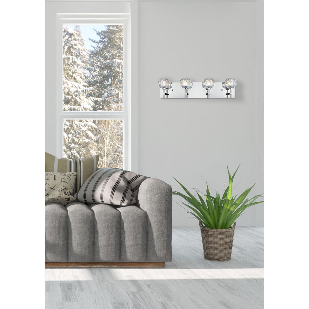 Graham 4 Light Wall Sconce in Chrome. Picture 7