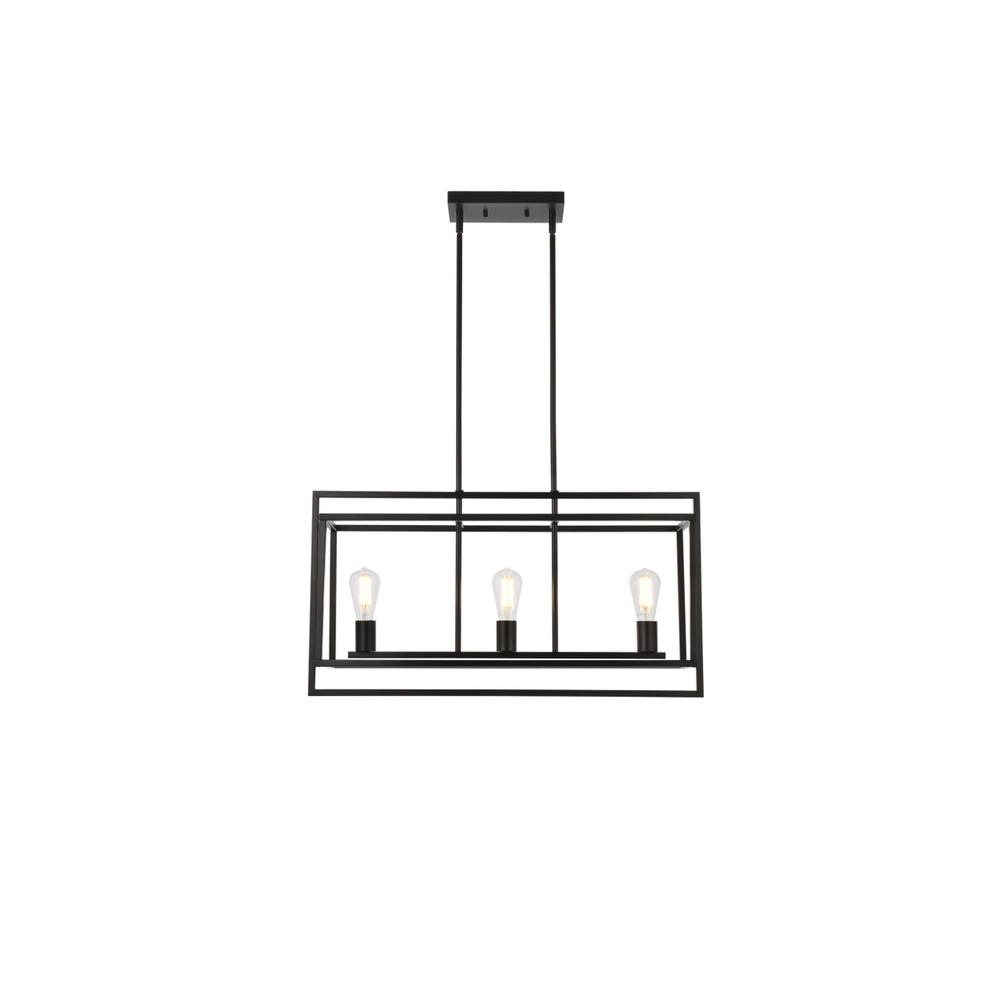 Voir 3 lights pendant in black. Picture 1