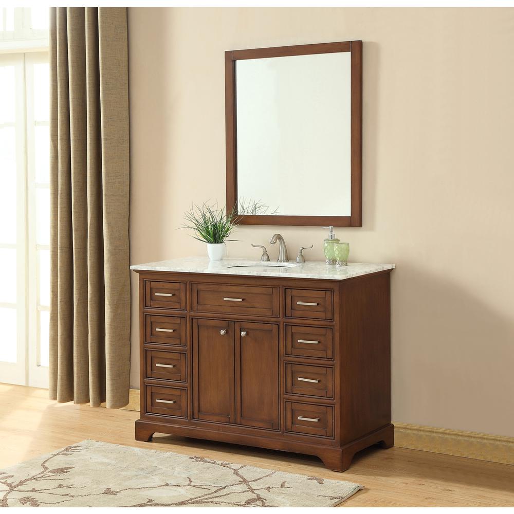 48 In. Single Bathroom Vanity Set In Teak. Picture 9